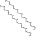 Vinuovo 2er Set Stahl Treppenwange 7 Stufen Option für Setzstufen 119cm