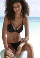 Bügel-Bikini-Top "Shora", mit Zierbändern, Gr. 38 - Cup B, schwarz Cup B