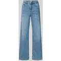 Only Wide Fit Jeans aus Baumwoll-Mix Modell 'MADISON' in Hellblau, Größe S/30