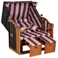 Outsunny Strandkorb, BxHxT: 118 x 150 x 79 cm, rot/weiß