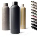 MAMEIDO Thermosflasche 750 ml, auslaufsichere Trinkflasche Edelstahl, Kohlensäure geeignet, BPA frei, Isolierflasche 12h heiß & 24h kalt (Carbon Grey)