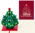 Pop Up 3D Weihnachts-Karte, X-Mas-Karte, mit einem Modernen Weihnachtsbaum