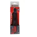 Würth 2K Cuttermesser 18mm inkl. 3 Abbrechklingen extrem scharf schwarz 071566295 Teppichmesser Universalmesser Papiermesser