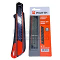 Würth 2K Cuttermesser 18mm + 13 Klingen extrem scharf Teppichmesser 071566295