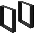 ECD-Germany Tischbeine, Schwarz, Metall, 30x43x8 cm, Esszimmer, Tische, Esstische, Tischsysteme, Tischgestell