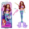 Mattel Disney Prinzessin Arielle die Meerjungfrau Puppe, Meerjungfrau Spielzeug, Schwanzflosse verändert durch Wasser Farbe, Disney Geschenke, Spielzeug ab 3 Jahre, HLW00