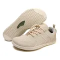 Freiluftkind Das Original Camino – Sportliche Sneaker Barfußschuhe (Beage/Gr. 42) – Unisex Barfußschuh für Bewegung und Dynamik – Mit innovativer und atmungsaktiver Webstruktur