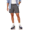 Amazon Essentials Herren Klassisch geschnittene Chinoshorts 18 cm, Dunkelgrau, 42W