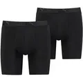 Puma 2P Sport Microfiber Long Boxer Schwarz Polyester Medium Herren
