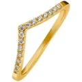 Heideman Fingerring Nele silberfarben poliert (Ring, 1-tlg., inkl. Geschenkverpackung), Damrenring goldfarben 54 (17.2)