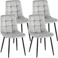 4er Set Esszimmerstühle Antibes Grau