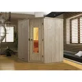 WEKA Ecksauna "Varberg 2", BxHxT: 194 x 199 x 177 cm - beige