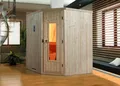 Weka Element-Ecksauna Varberg 2 mit Holztür