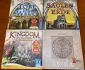 TROIA + KINGDOM BUILDER + DIE TORE DER WELT + DIE SÄULEN DER ERDE -  TOP!!!