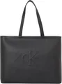 Calvin Klein Damen Shopper Sculpted Slim mit Logo, Schwarz (Black), Einheitsgröße