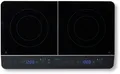 MEDION Doppel-Induktionskochplatte "MD 15324, 3500 W Induktionsleistung, automatische Topferkennung, Timer", schwarz
