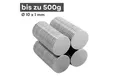 MaajeeKuto Magnet Neodym Scheibenmagnet 10x1mm N38 Supermagnet Ni-Cu-Ni 500g Haftkraft (200-St)