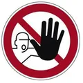 Hinweisschild 20cm P006 Zutritt Für Unbefugte Verboten Hart-pvc