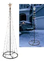 Metall Weihnachtsbaum in Kegel Form - 140 LED / 240 cm - Deko Lichter Baum Außen