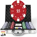 Pokerkoffer 300 Stück Alu Koffer Chips Würfel Karten Button