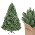 SALCAR 180 cm Künstlicher Weihnachtsbaum, naturgetreuer Tannenbaum mit 730 Spitzen, grüne Nordmanntanne mit Klappsystem, ca. 126 cm übergroßer Baumdurchmesser