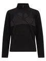 Ziener Kinder JONKI Skipullover, Skirolli, Funktions-Shirt | atmungsaktiv, Fleece, warm, Black, 116