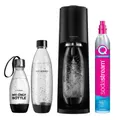 Sodastream Trinkwassersprudler Terra Vorteilspack schwarz mit 3 Flaschen