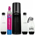 NEU Sodastream Wassersprudler Terra Schwarz mit 3 Flaschen 60L Quickconnect