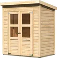 Karibu Gartenhaus Gerätehaus Merseburg 2 naturbelassen 182x126x219 cm