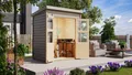 Gartenhaus Holz 14mm Gerätehaus Merseburg 2 natur oder vorvergraut 182x126 cm