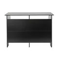 MUSIC STORE Digital DJ Desk, Robuster DJ-Tisch, Für Größere Controller und Mixer, 2. Etage für Effektgeräte und Zubehör, Kabelmulden, Massive Holzkonstruktion, 1200x890x430mm, Schwarz