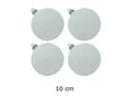 4x Europalms Christbaumkugel 10cm, weiß