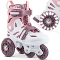 Cariboo Rollschuhe Für Kinder Inliner Für Anfänger Verstellbar S 31-35 Mit Lernlaufräder Glitzern Rosa Purpur Ballerina