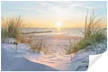 Wallarena Fototapete Strand Meer Ostsee 3D EFFEKT Wohnzimmer Schlafzimmer Küche, Fototapete - Vliestapete - Premium Halbmatt Glatt Vlies, Strand, Meer, Natur, Landschaft, (Packung, Vlies Fototapete), Fototapete Wohnzimmer Schlafzimmer Vliestapete Tapete + Kleister