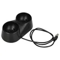 vhbw Dual-Ladestation kompatibel mit Sony Playstation 4 VR Move Motion Controller - Netzteil, Halterung, Ladegerät, Schwarz