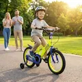 Actionbikes Kinderfahrrad Turbo 16 Zoll | Kinder Fahrrad für Jungen & Mädchen - Bicycle - V-Brake Bremsen - Kettenschutz - 4-7 Jahre (Gelb/Blau)