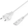 5m Stromkabel Euro Kabel C7 Netzkabel Strom Kabel Eurostecker TV HiFi Blu-Ray