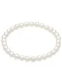 Rafaela Donata Damen Perlenarmband mit Muschelkernperle 6 mm weiß Nylon