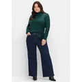 Stretch-Jeans SHEEGO, Damen, Gr. 58, Normalgrößen, blau (dunkelblau denim), 98% Baumwolle, 2% Elasthan, lang, Jeans