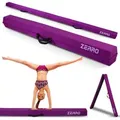 CCLIFE Schwebebalken 240cm Balken Turnen Faltbare Turnbalken Gymnastik Balance Violett
