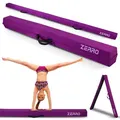 ZERRO Schwebebalken für Zuhause Kinder, 240cm Balken Turnen Faltbare , Turnbalken Gymnastik Balance, Lila - Lila