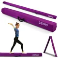 ZERRO Schwebebalken für Zuhause Kinder, 240cm Balken Turnen Faltbare, Turnbalken Gymnastik Balance, Lila
