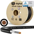 hb-digital 300m Solarkabel H1Z2Z2-K 4 mm² Photovoltaik Kabel für PV Anlagen schwarz