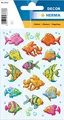 HERMA 3333 Aufkleber Fische Meer klein groß, 42 Stück, Tiere Sticker mit Fisch Motiv, Kinder Etiketten für Fotoalbum Tagebuch Poesiealbum Scrapbooking Geburtstag Dekoration Briefe DIY Basteln