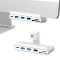 iMounts USB-C Hub für iMac 24 inch mit HDMI – USB-C Thunderbolt – SD-Kartenleser – USB 3.0 - Silber