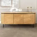 riess-ambiente Modernes Sideboard ATELIER 160cm Eiche schwarz Metall vier Fächer Kommode Anrichte Schrank