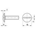 Bordwandschrauben A2 M6x20 K 14,5 ohne Mutter A 2 S