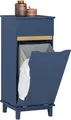 SoBuy Wäscheschrank mit ausklappbarem Wäschesack Wäschetruhe Badschrank BZR114-B