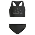 adidas - Kid's Big Bars Bikini - Bikini Gr 116 schwarz