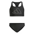 adidas Mädchen Performance Big Bars Bikini Girls, Black/White, 5-6 Years